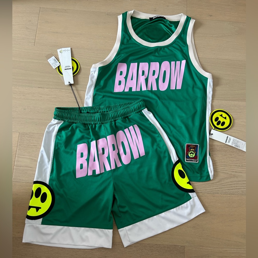 Barrow Green and White Athletic tank and Shorts